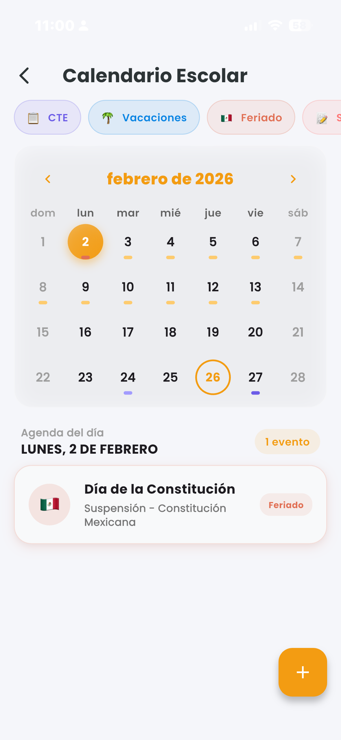 Calendario escolar y agenda pedagógica SEP